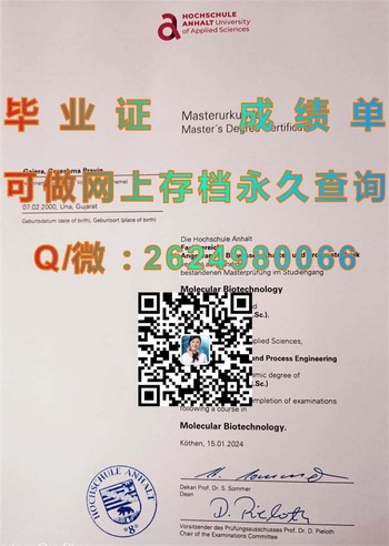 跃升人生巅峰！德国安哈尔特应用技术大学毕业证的威力）