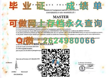 艾克斯－马赛第一大学毕业证模版、文凭参考、学位证、成绩单图片.jpg