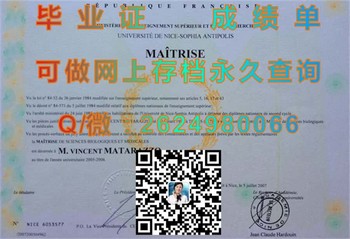 尼斯-索菲亚安蒂波利斯大学毕业证模版、文凭参考、学位证、成绩单图片.jpg